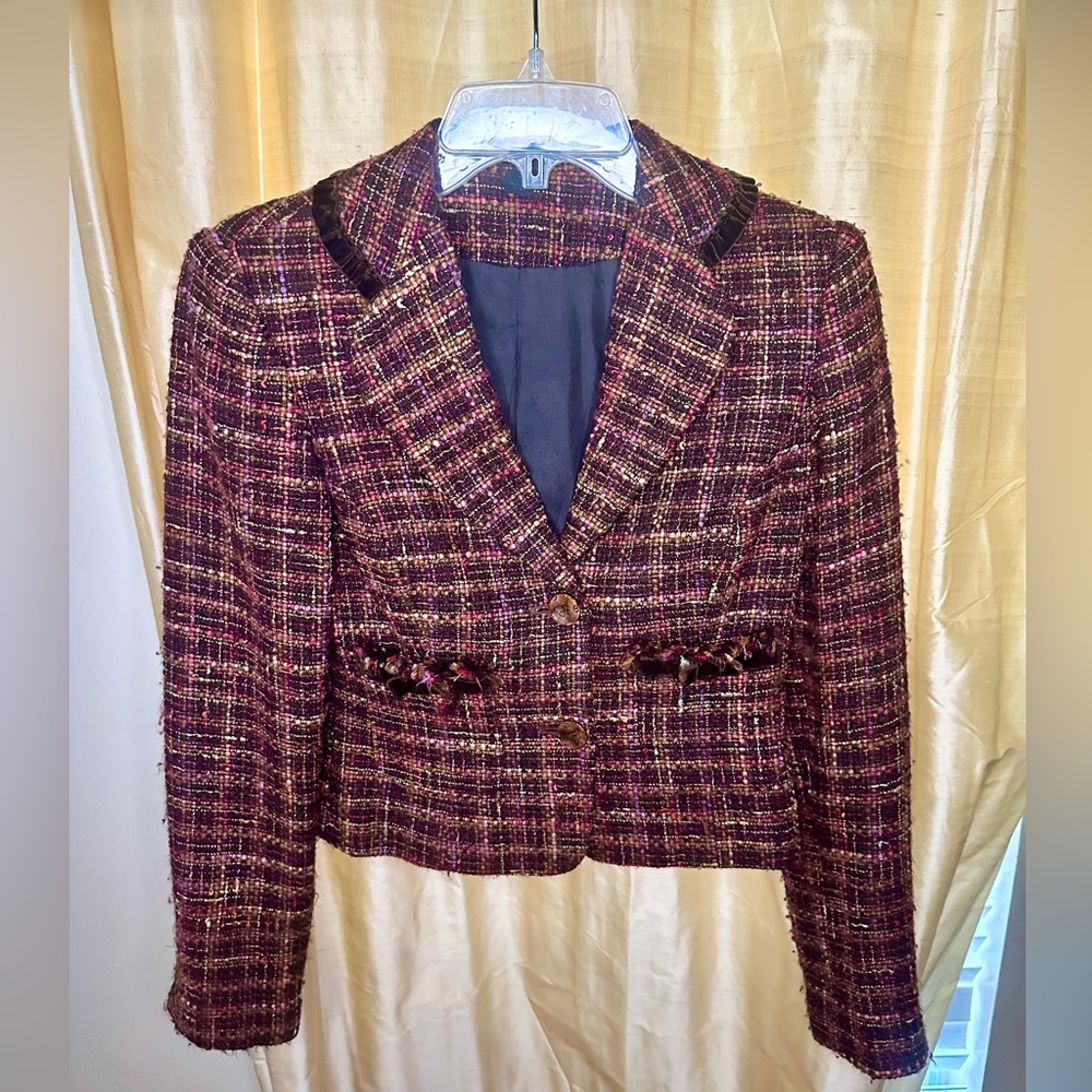 Express Boucle Wool Blazer - image 2